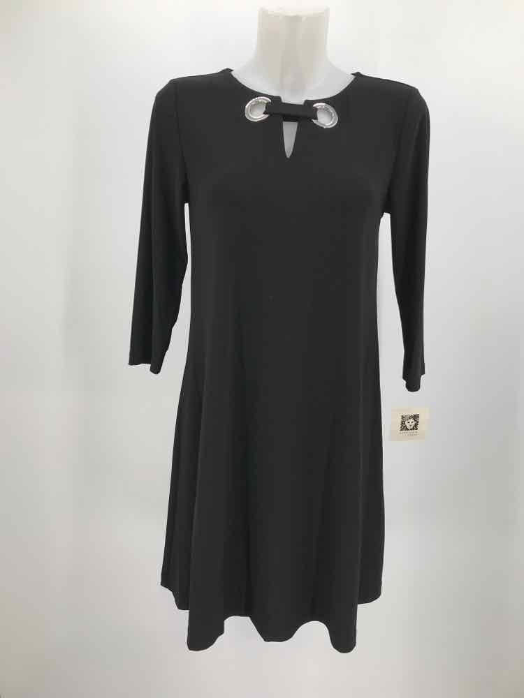 Anne Klein Black Size 4 Short Long Sleeve Dress