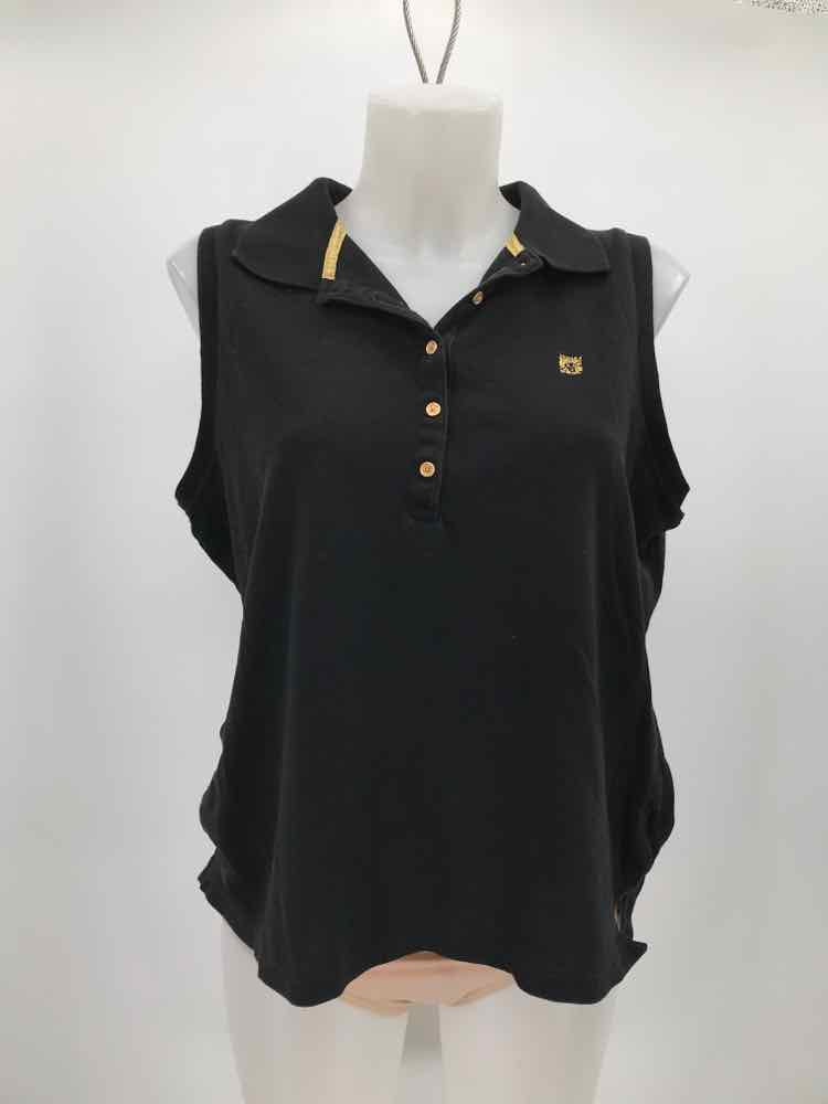 Anne Klein Black Size Large Collared Athletic Tank