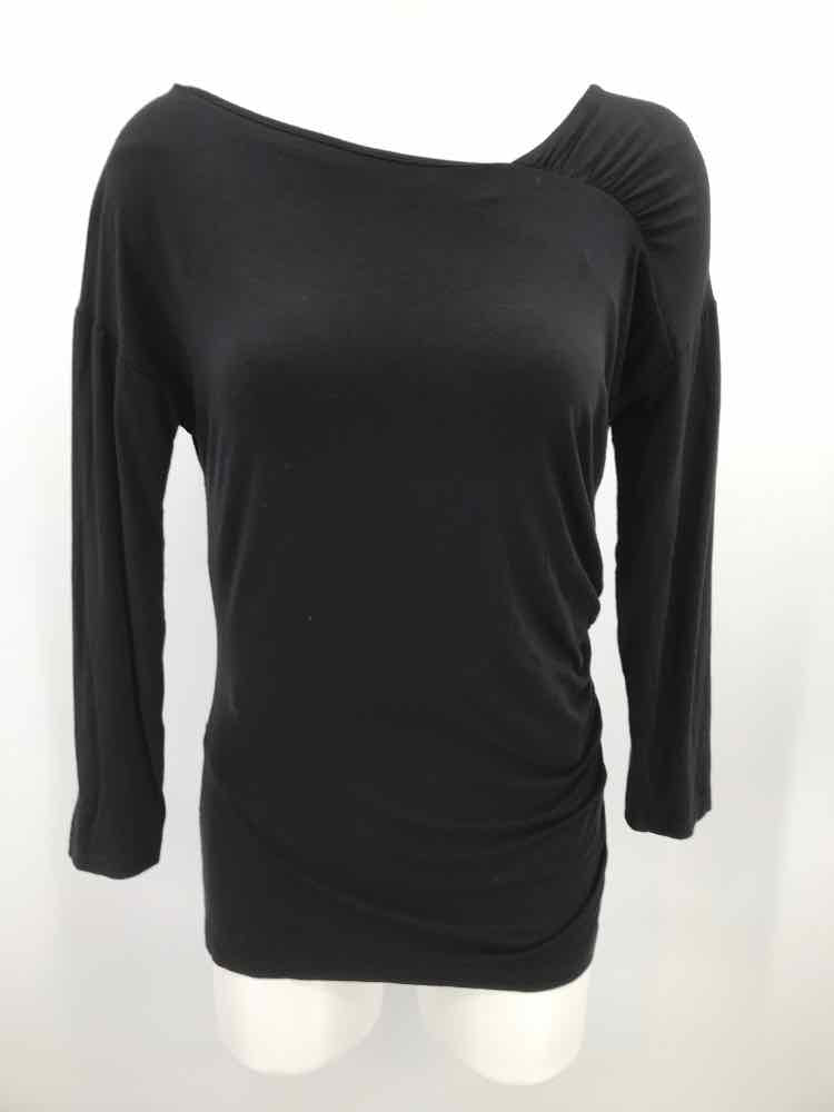 Anne Klein Black Size Medium Ruched Long Sleeve Blouse