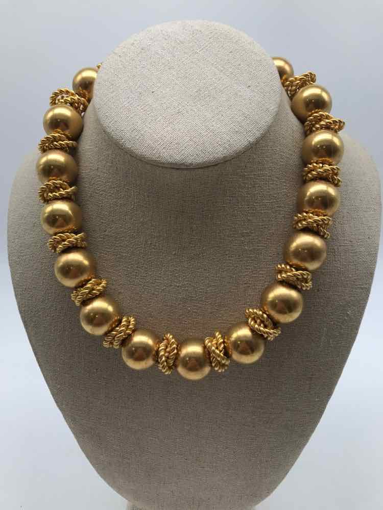 Anne Klein Gold Vintage Chunky Necklace