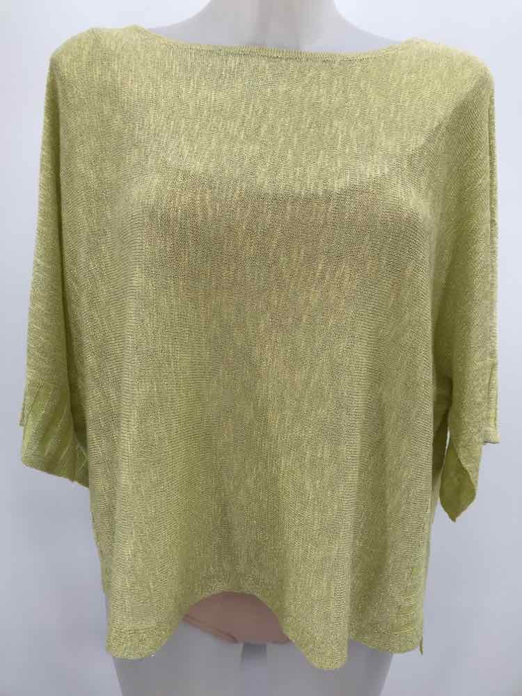 Anthropologie Yellow Size XS Shimmer Short Sleeve Knit Top