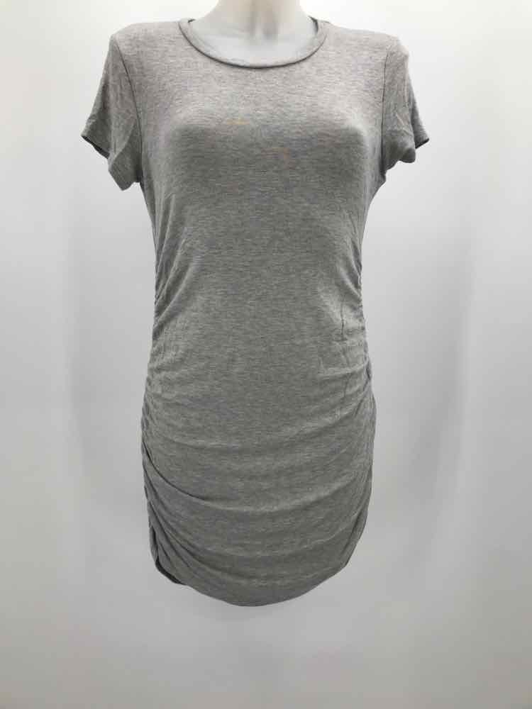 Antistar Grey Size Medium Ruched Short Shirt Dress