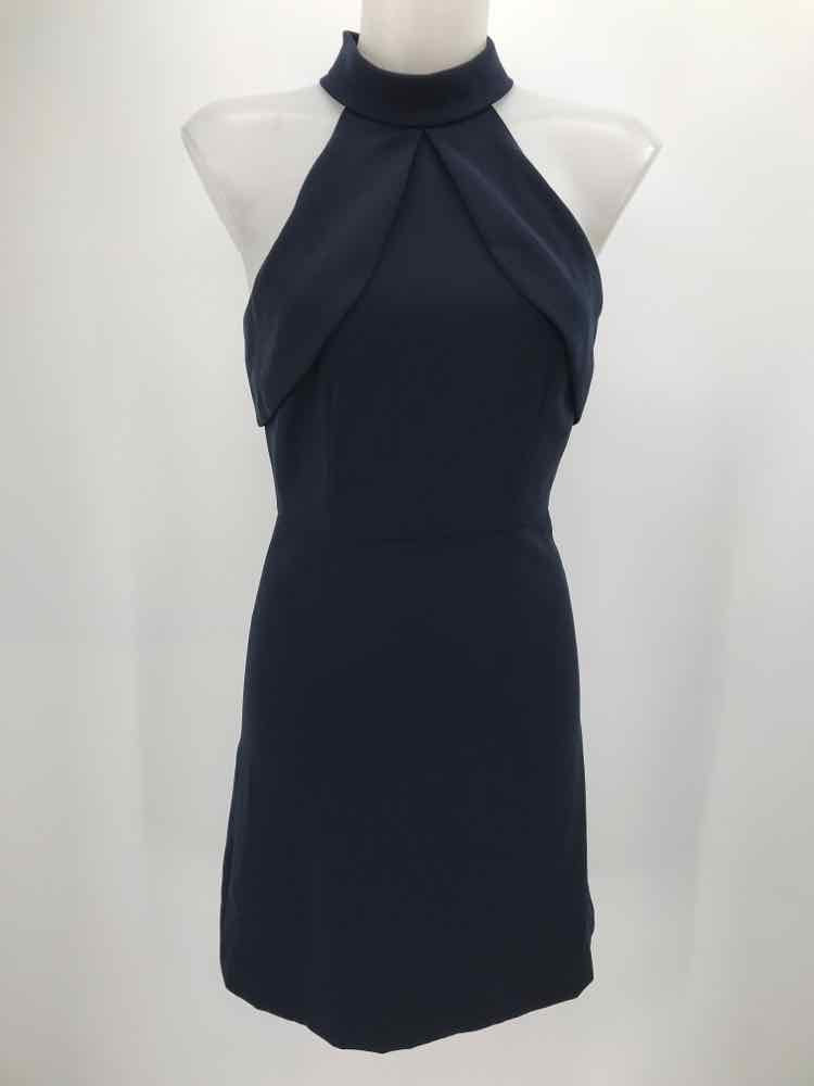 Antonio Melani Navy Size 0 Collared Knee Length Sleeveless Dress