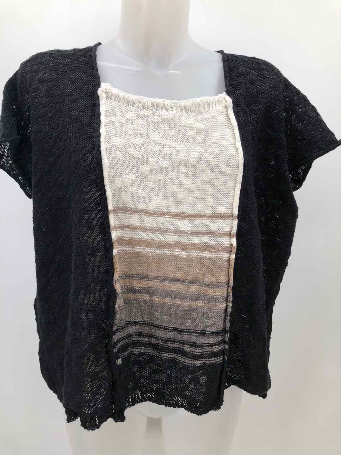 Art Knit by geo Black Size Large Knitted Blouse