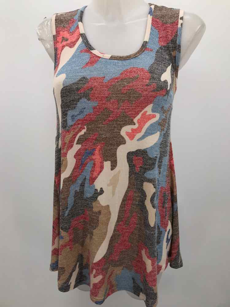 Aryeh Red Size Small Camo Tank Top