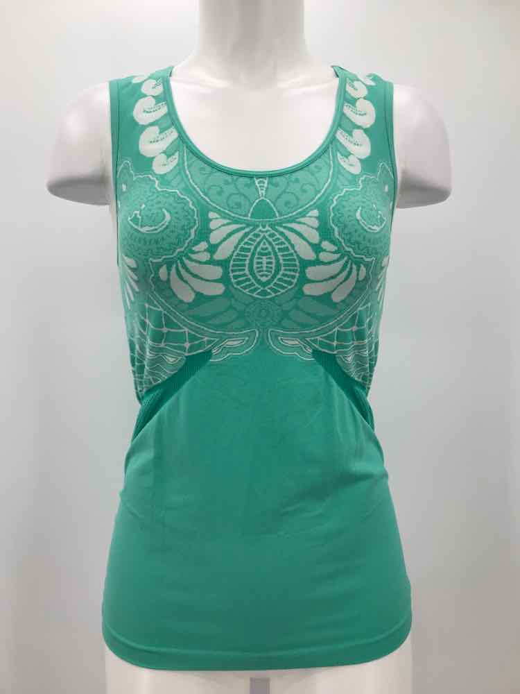 Athleta Green Size Large Printed Athletic Tank