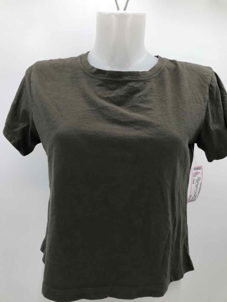 Athleta Green Size Small Cropped Athletic Tee