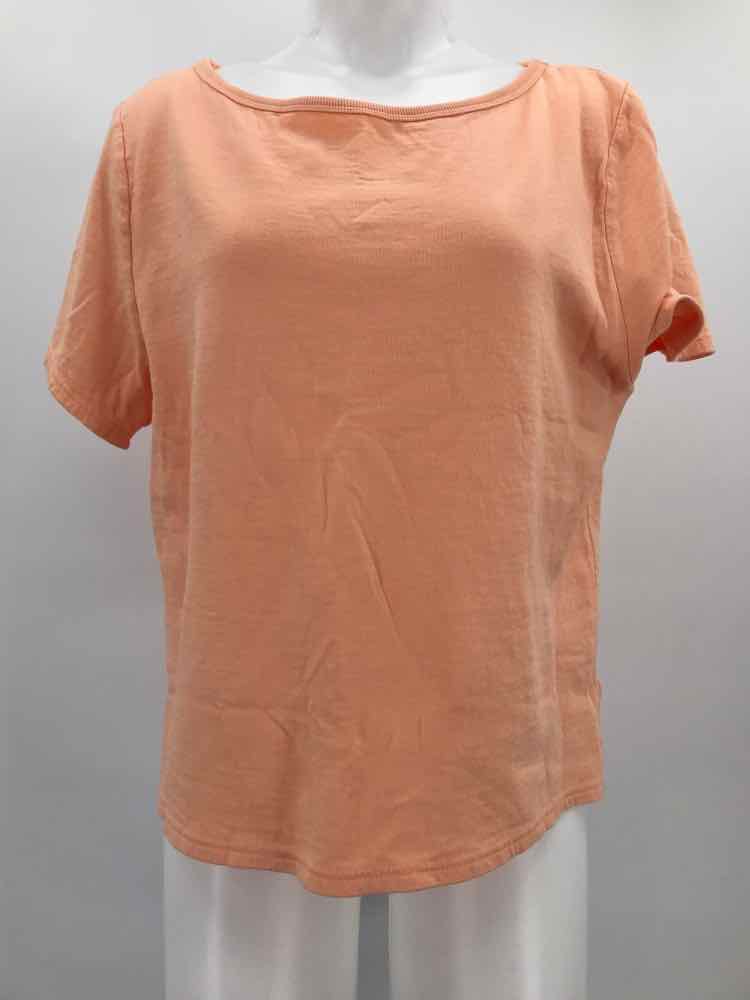 Athleta Orange Size Large Athletic Short Sleeve