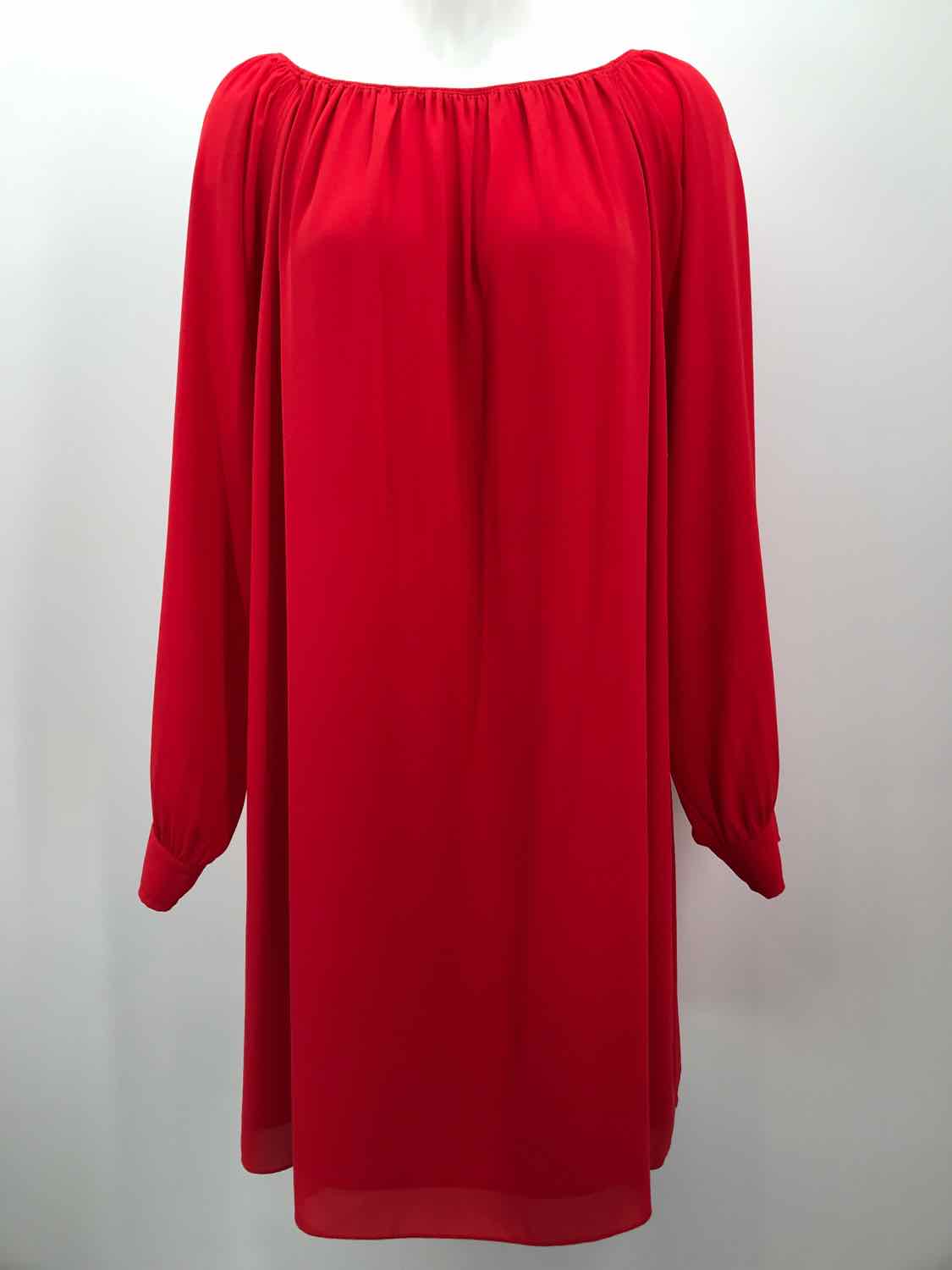 ATM Red Size Small P Short Long Sleeve Dress