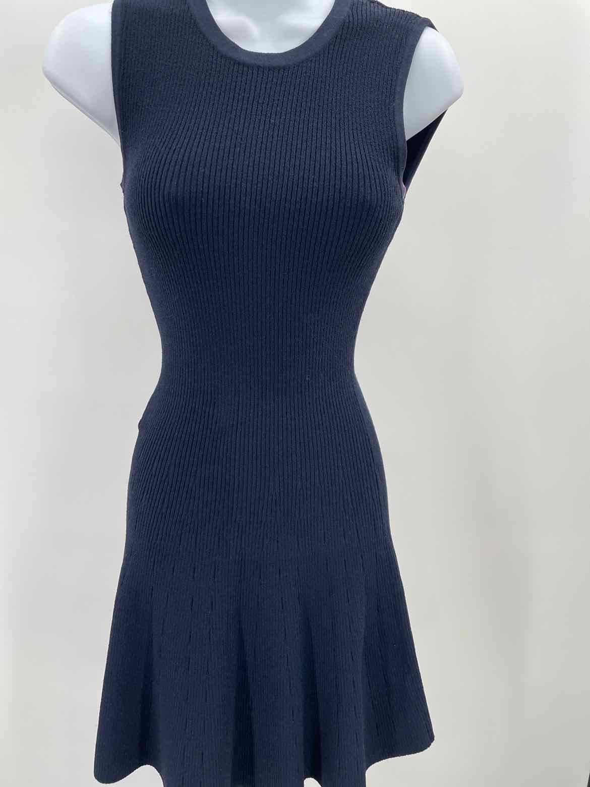 Autumn Cashmere Navy Size XS Sleeveless Knee Length Knit Dress