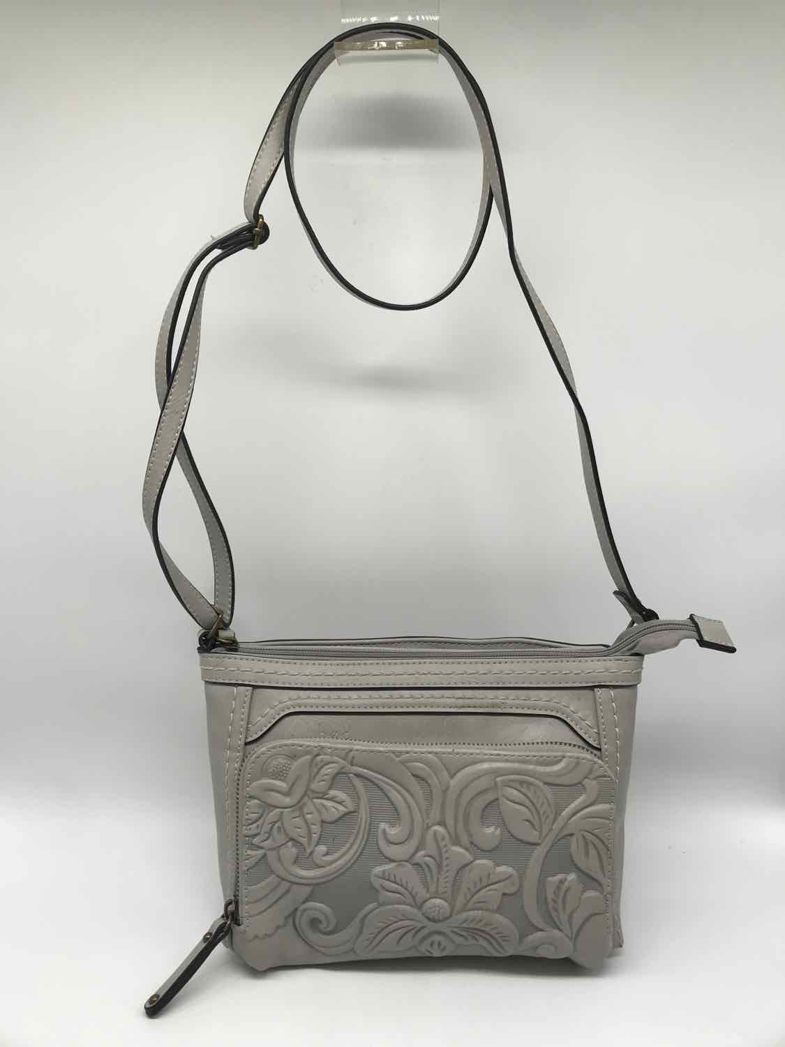 B.O.C Grey Embossed Crossbody Crossbody