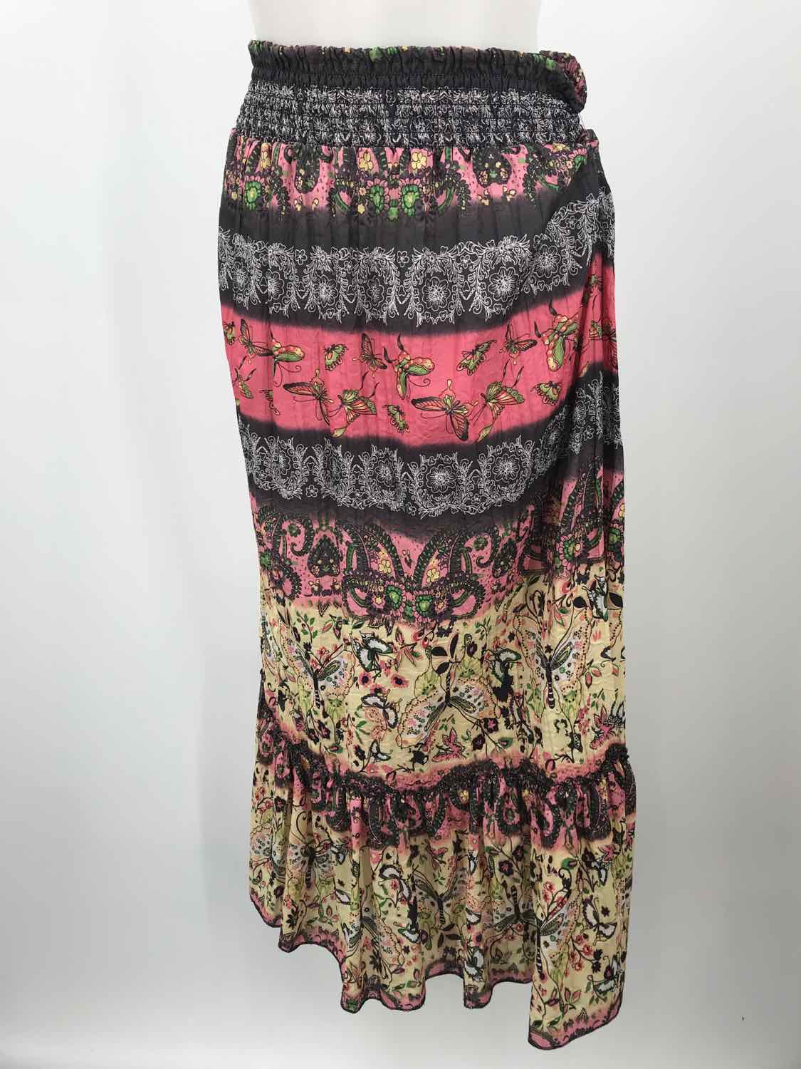 Baccini Grey Size Large P Printed Maxi Skirt