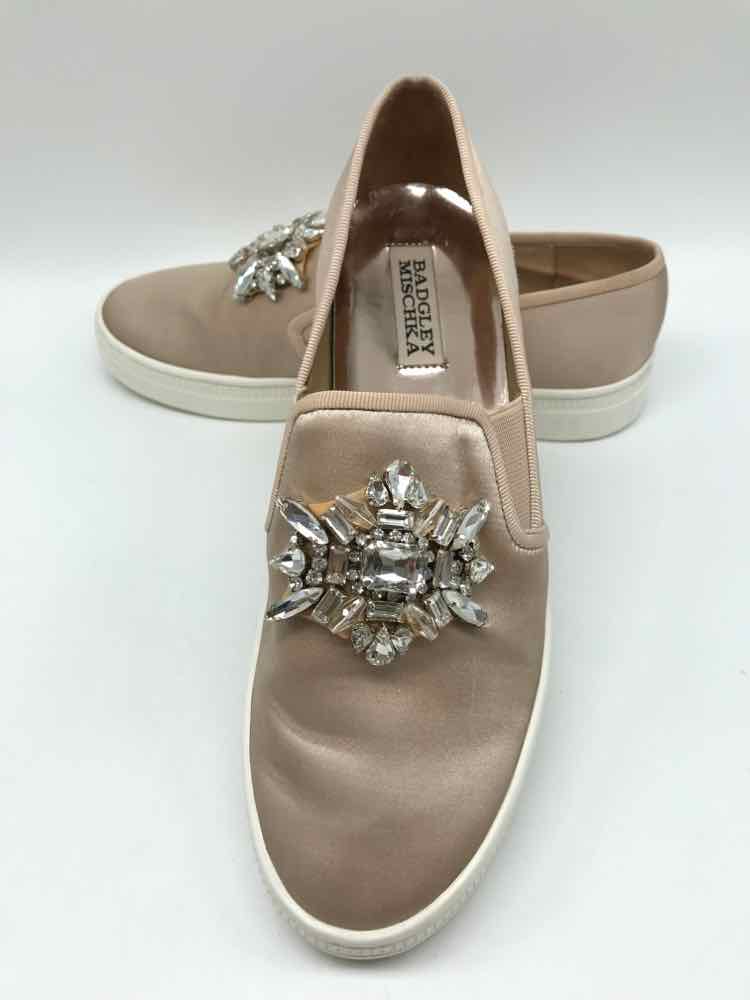 Badgley Mischka Pink Size 7.5 Gem Slip On Flats