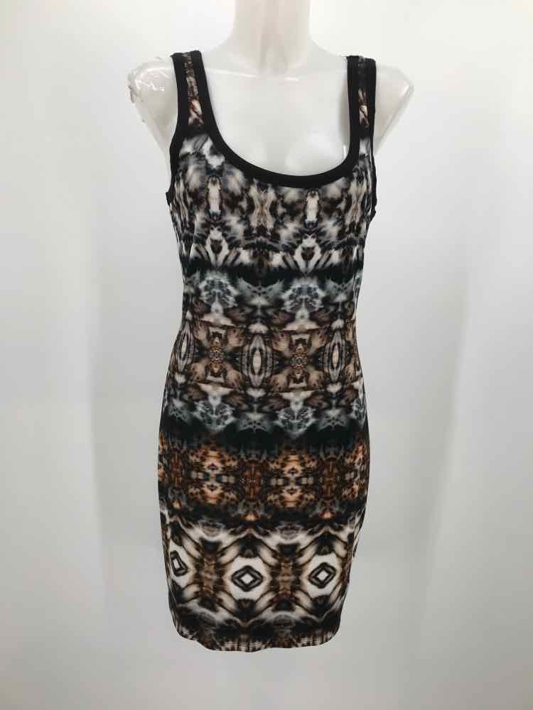 Bailey 44 Black Size Large Printed Short Sleeveless Dress