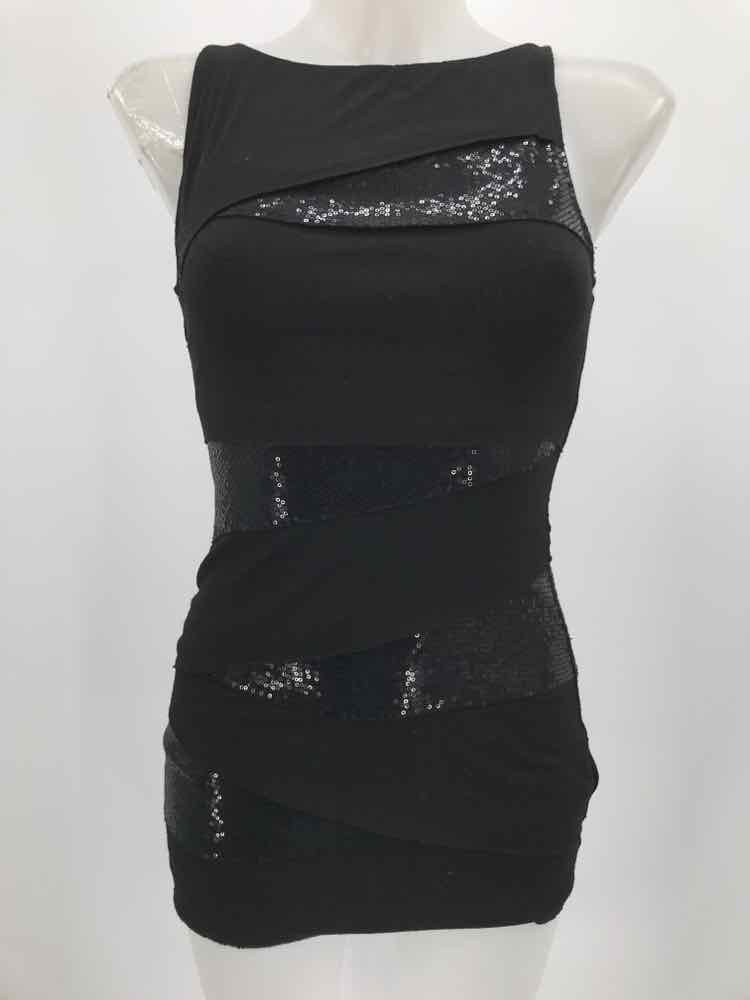 Bailey 44 Black Size XS Sequin Sleeveless Top