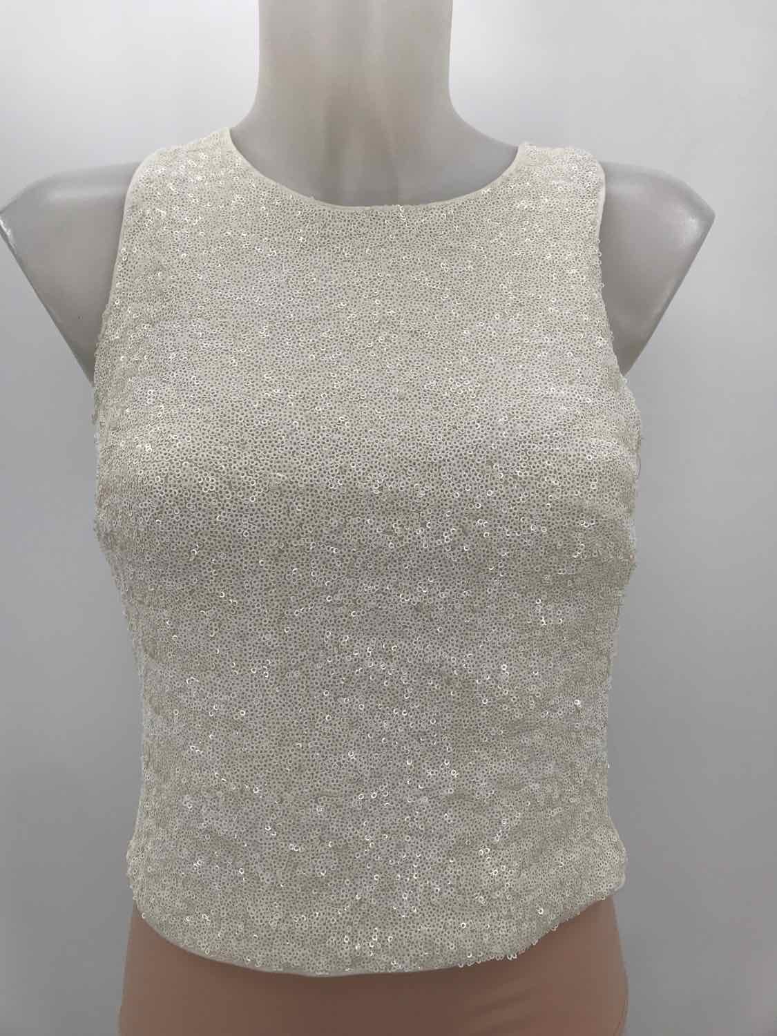 Bailey 44 Ivory Size Small Sequin Tank Top