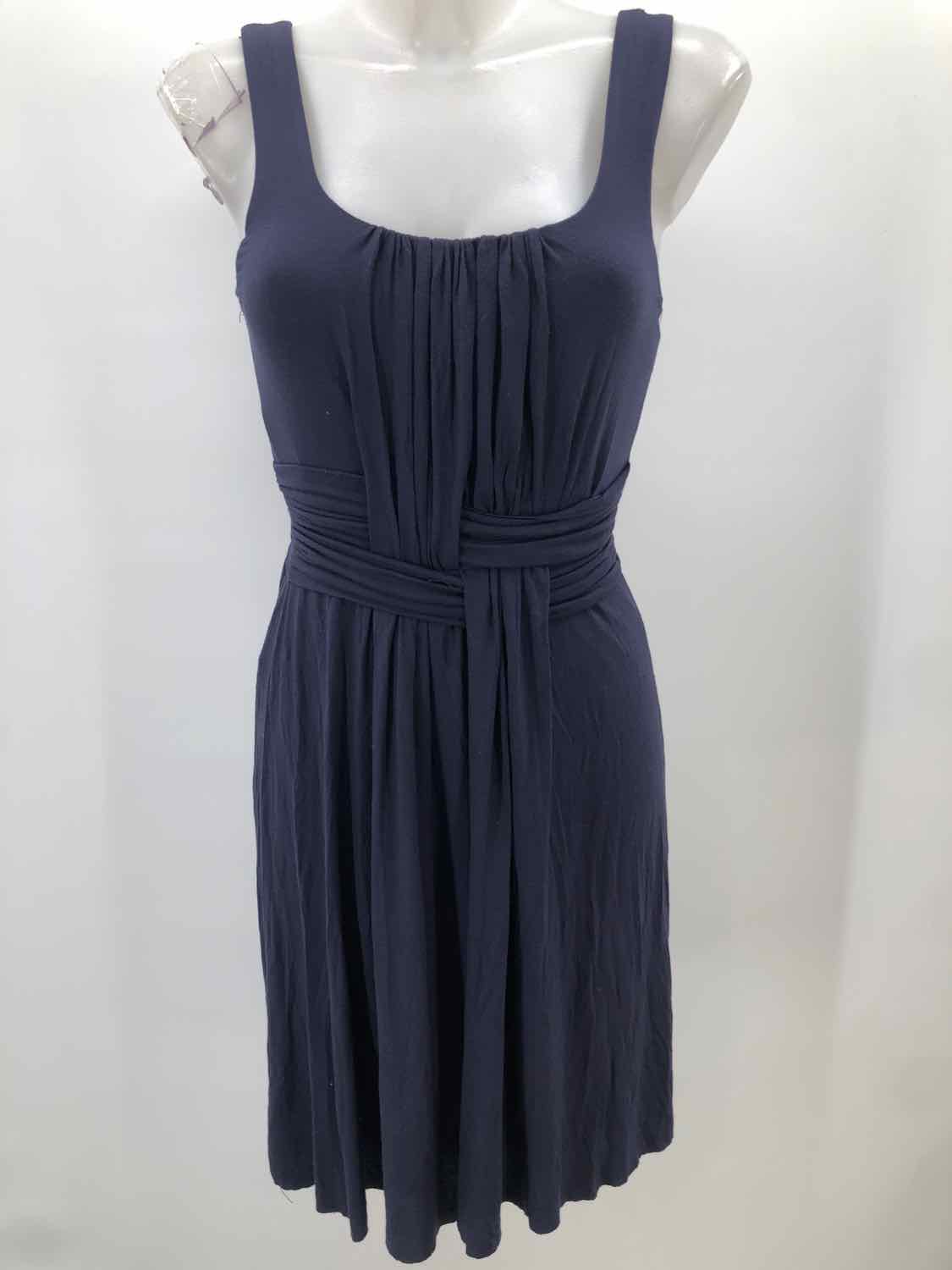 Bailey 44 Navy Size Small Pleated Knee Length Sleeveless Dress