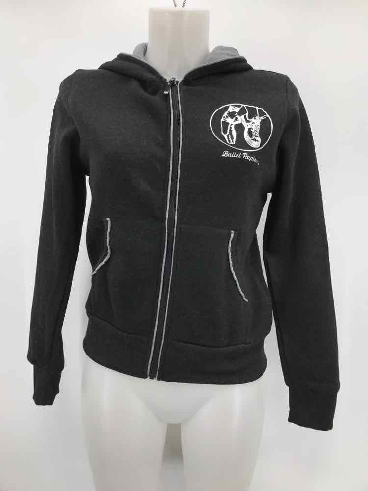 Ballet Papier Grey Size Small Polyester Logo Hoodie Jacket