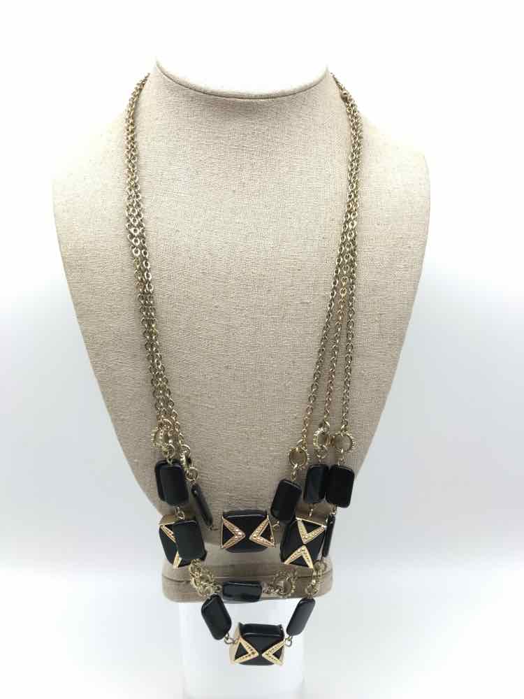 Banana Republic Black Classic Long Necklace