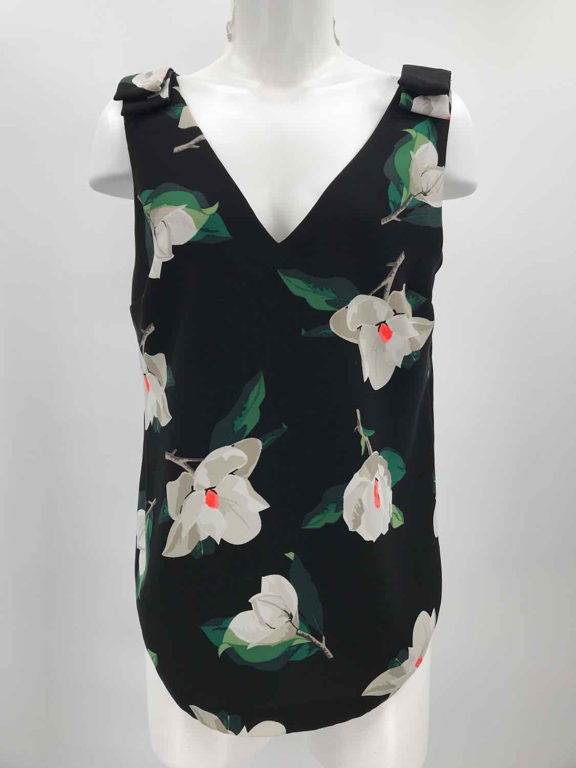 Banana Republic Black Size Small Floral Tank Top