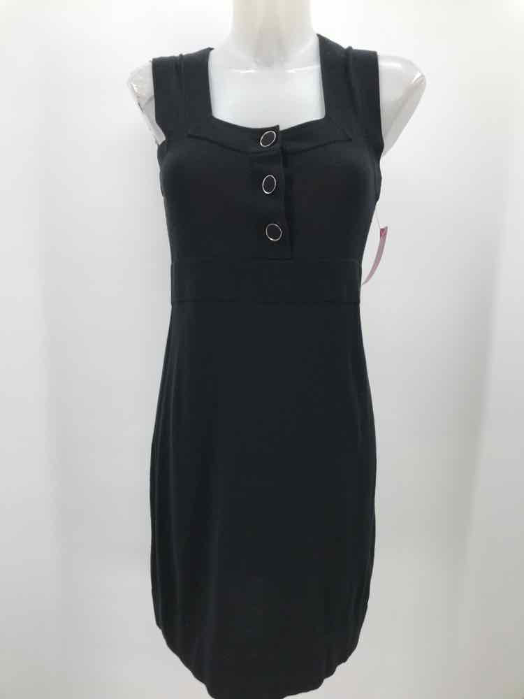 Banana Republic Black Size Small P Sleeveless Knee Length Knit Dress