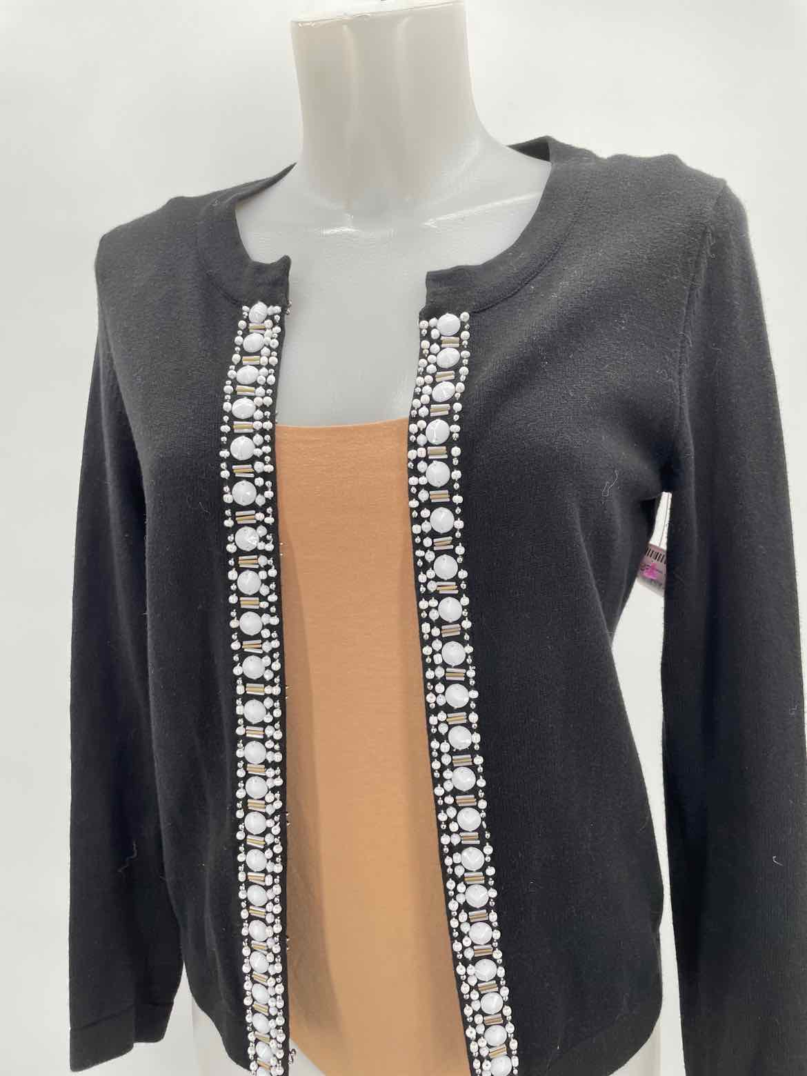 Banana Republic Black Size XS Cotton Beaded Cardigan