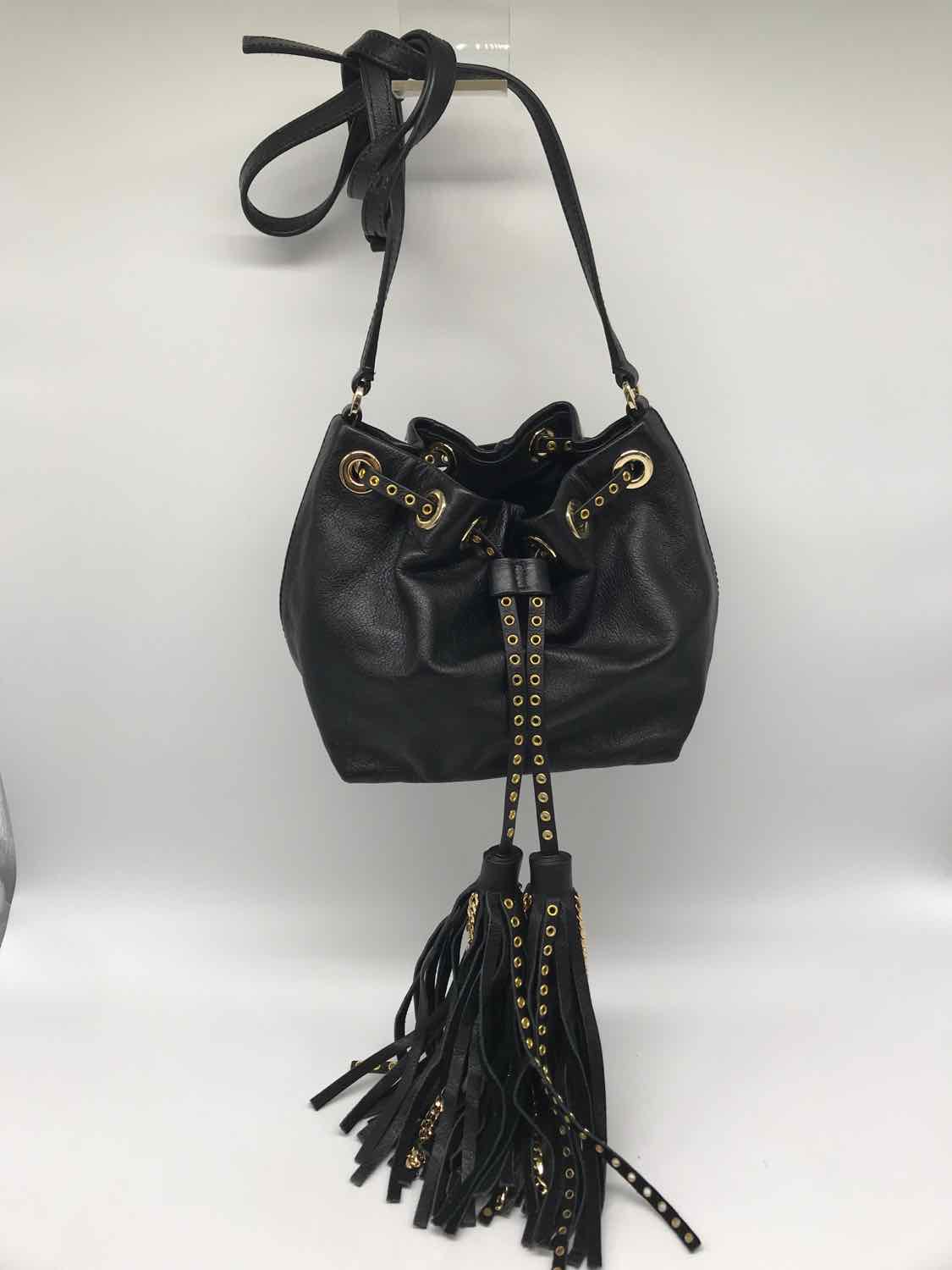 Banana Republic Black Tassel Bucket Bag