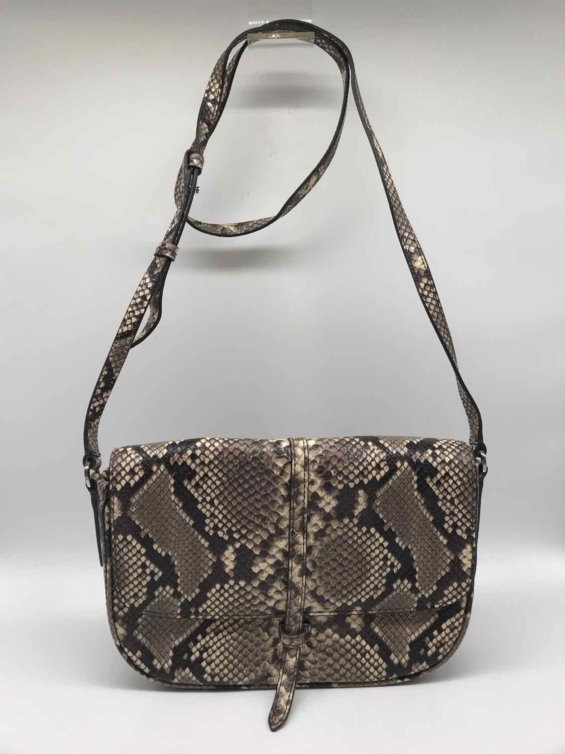 Banana Republic Brown Snake Grain Crossbody Leather Crossbody