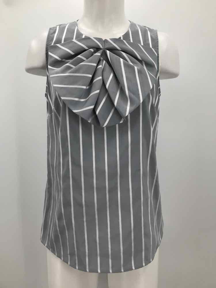 Banana Republic Grey Size 4 Stripe Bow Tie Tank Top