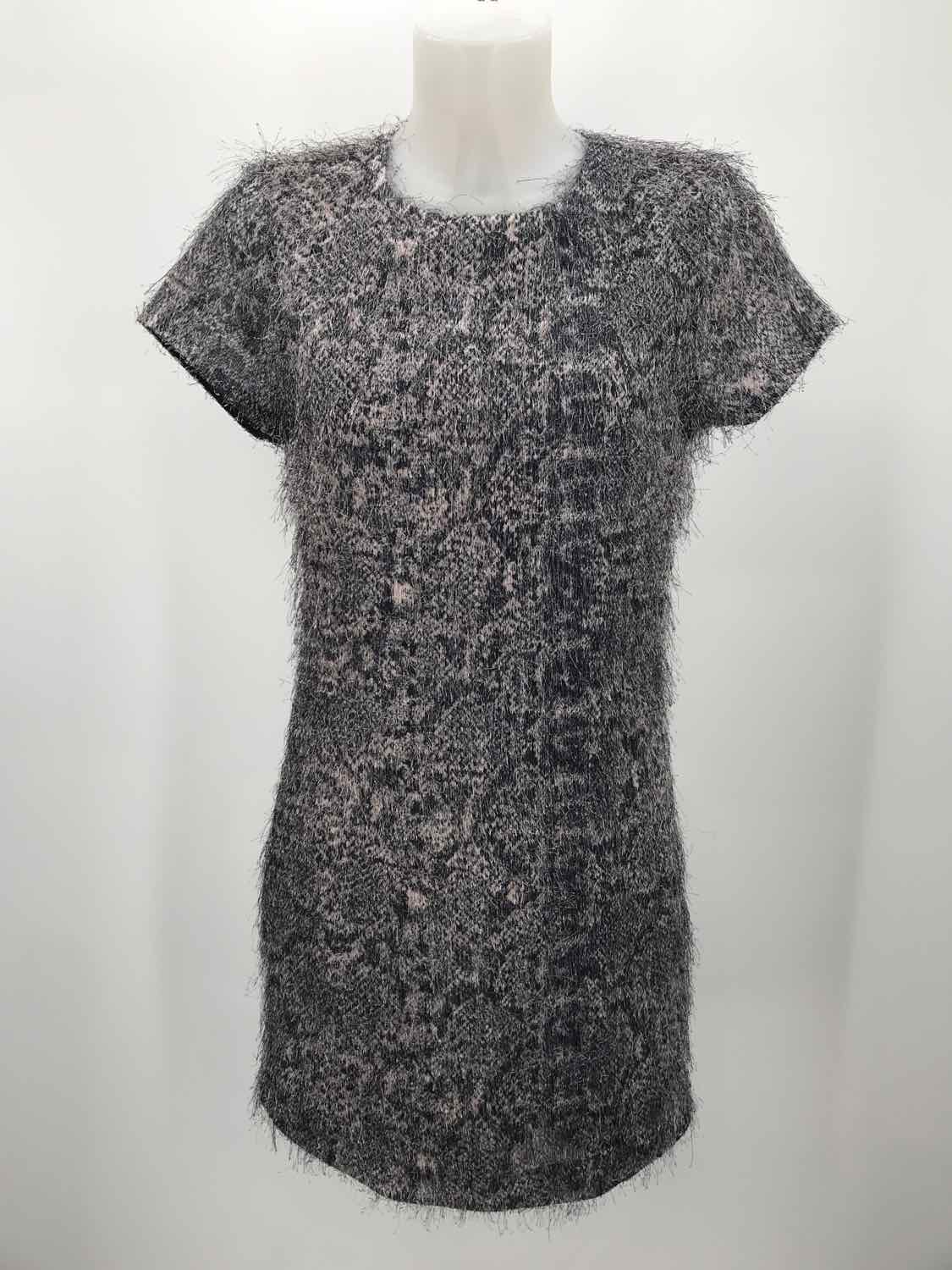 Banana Republic Navy Size 4 Fuzzy Knee Length Short Sleeve Dress