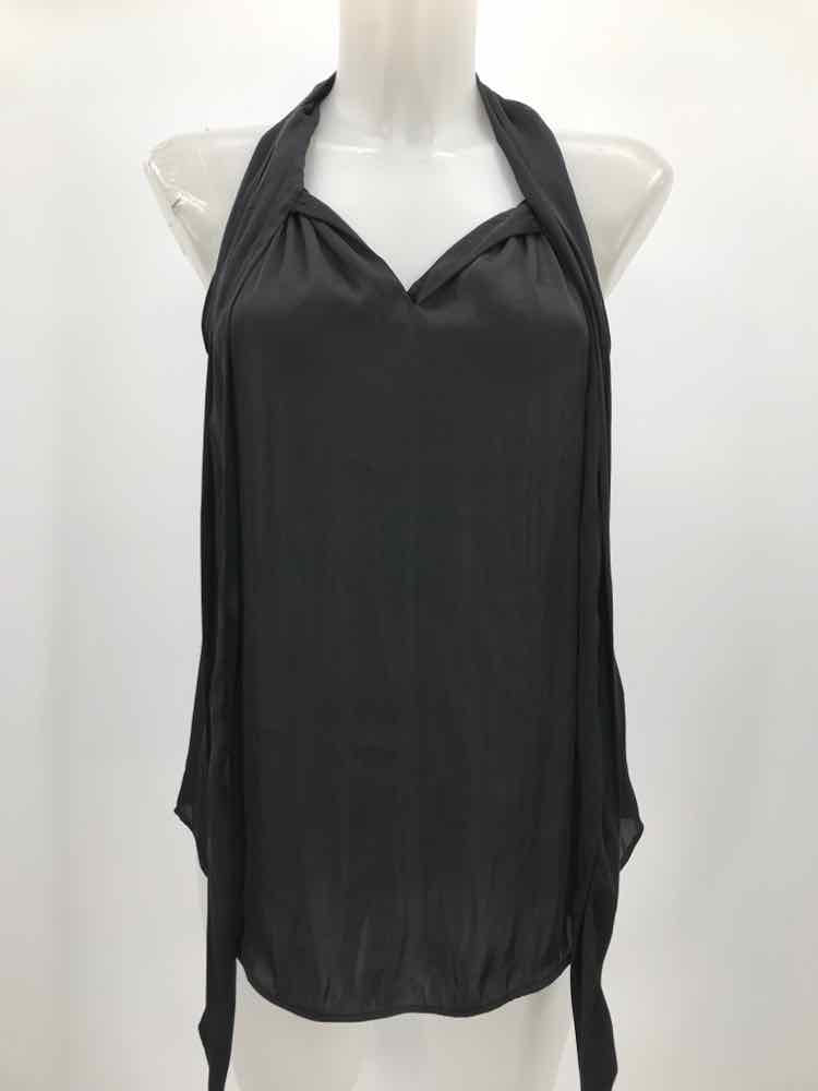 Banana Republic Navy Size XS Polyester Front Tie Sleeveless Top