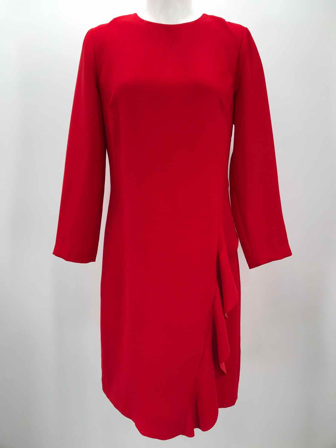 Banana Republic Red Size 6 Knee Length Long Sleeve Dress