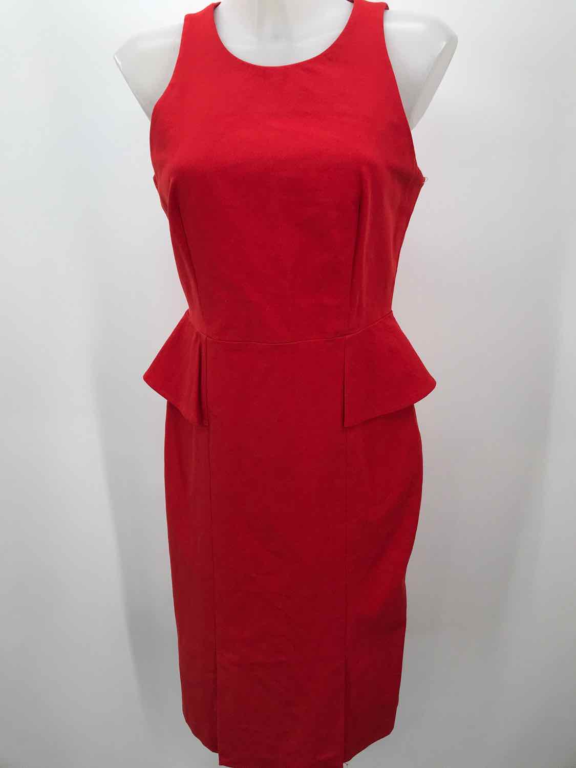 Banana Republic Red Size 6 Ruffle Knee Length Sleeveless Dress