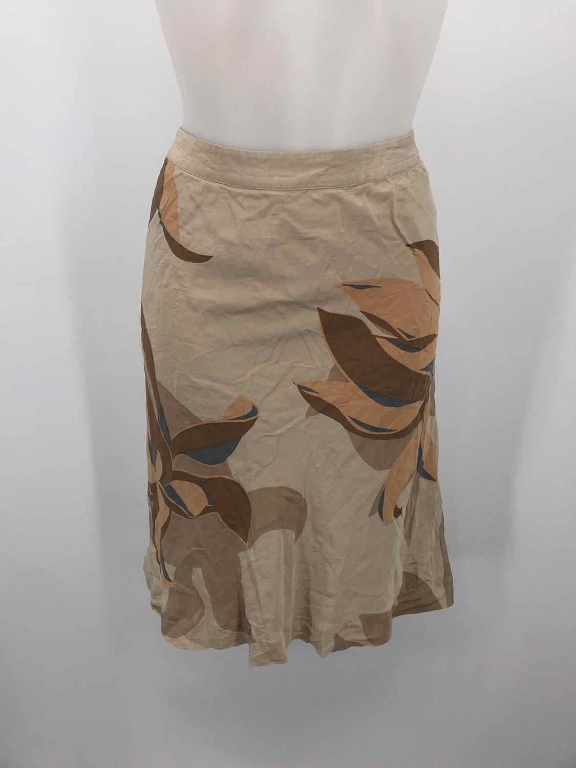 Banana Republic Tan Size 14 Printed A Line Skirt