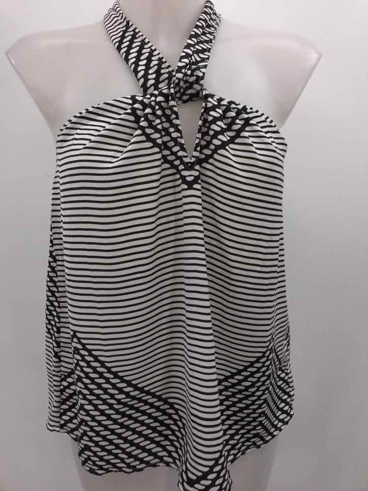 Banana Republic White Size XS Stripe Halter Tank