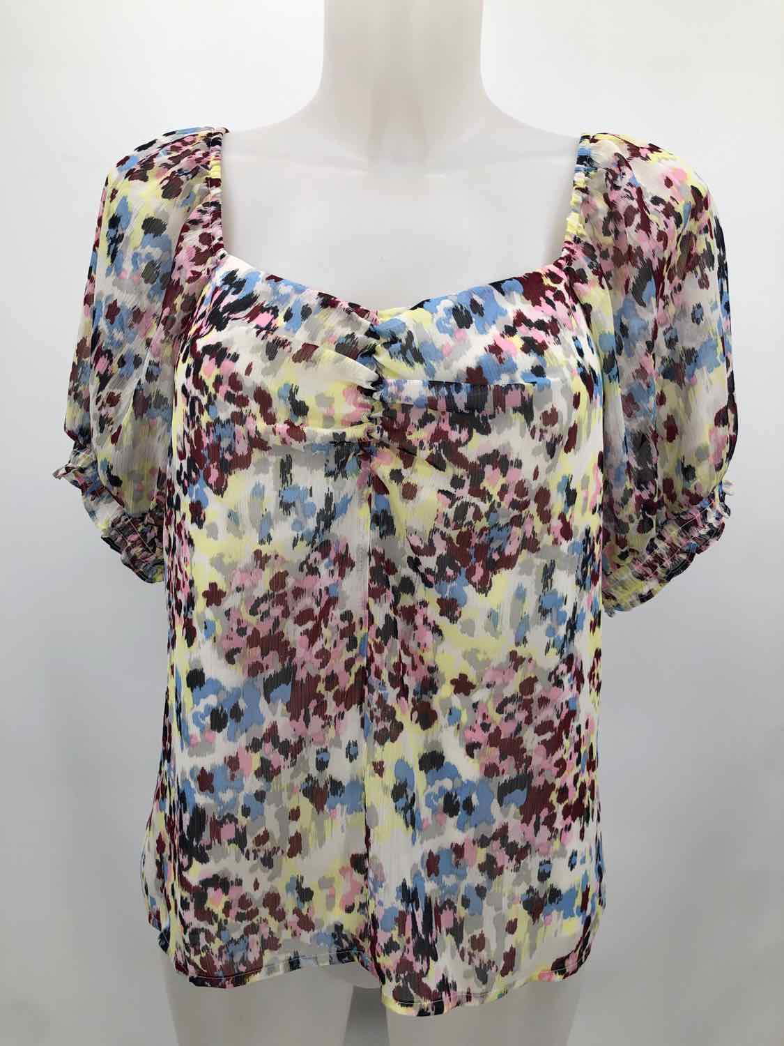 Banana Republic Yellow Size Small Printed Blouse