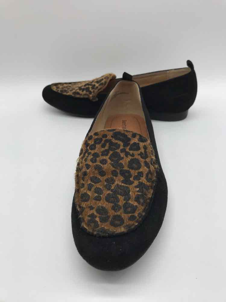 Baretraps Black Size 7 Animal Print Loafer Flats