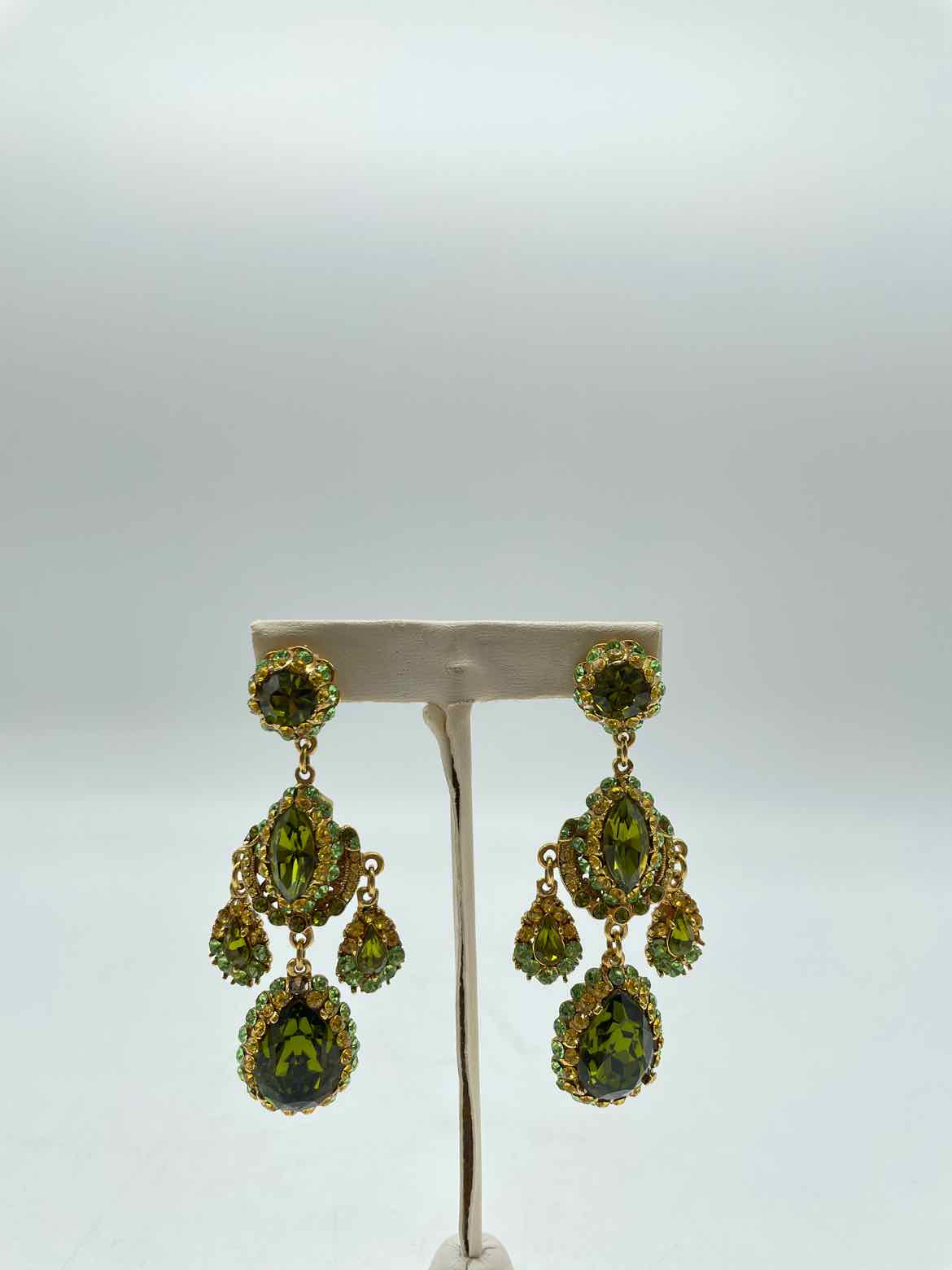 Barrera Green Stone Clip-On Earring