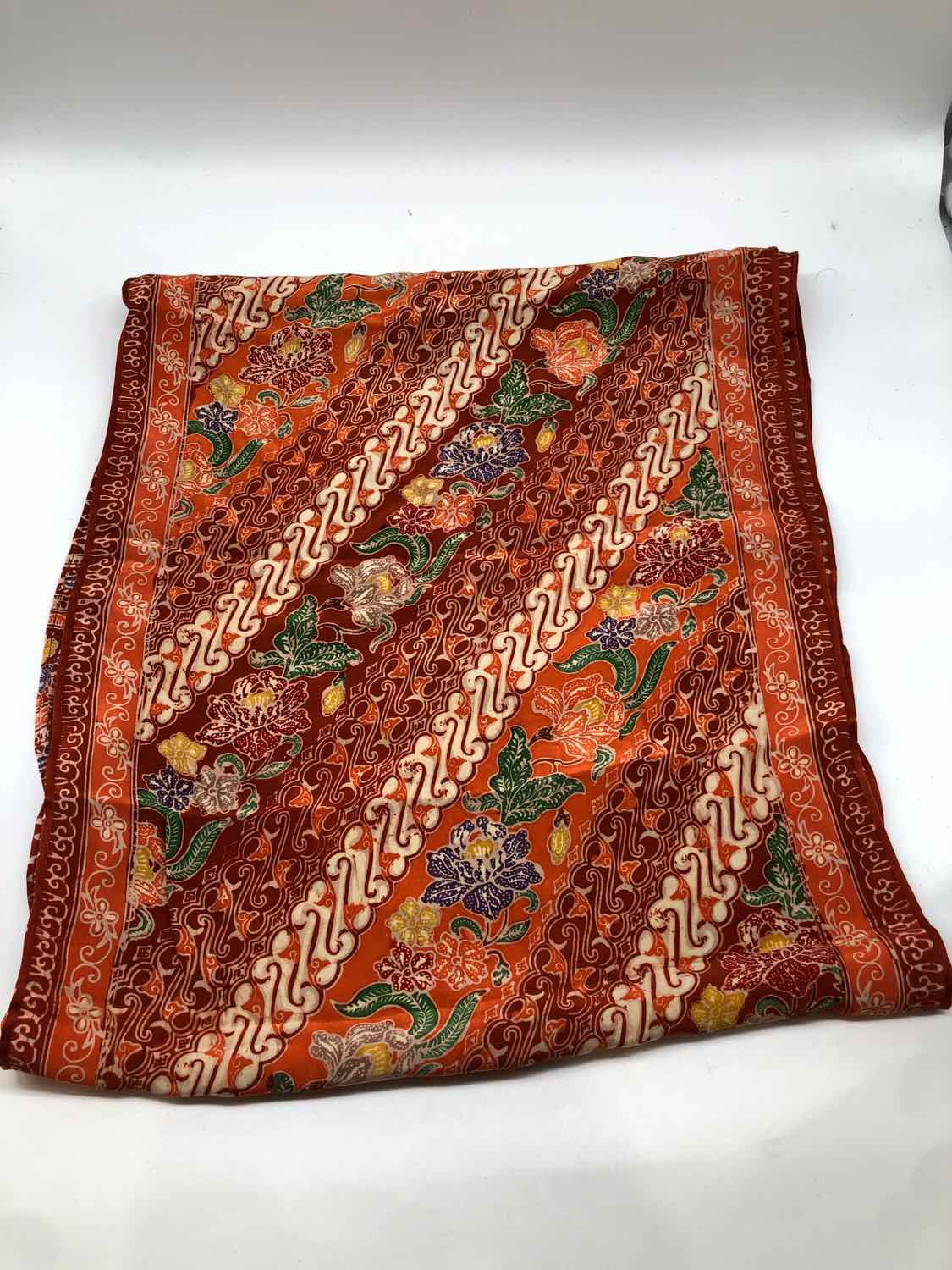 Batik Keris Orange Printed Scarves