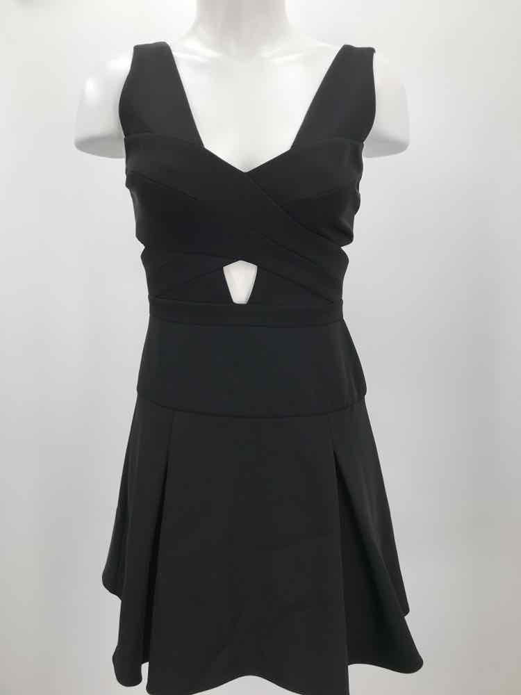 BCBG Black Size 0 Cut Out Short Sleeveless Dress