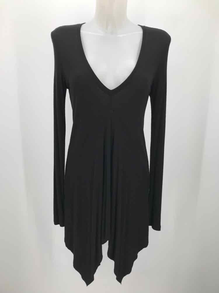 BCBG Black Size Medium V Neck Long Sleeve Dress