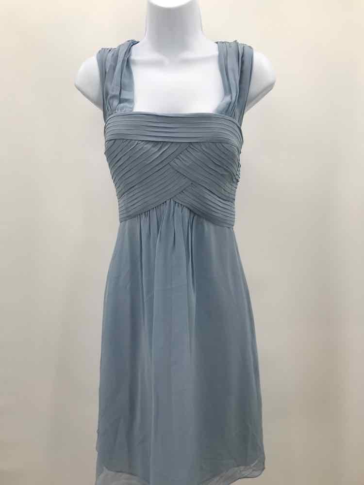 BCBG Blue Size 8 Pleated Short Cocktail Dress