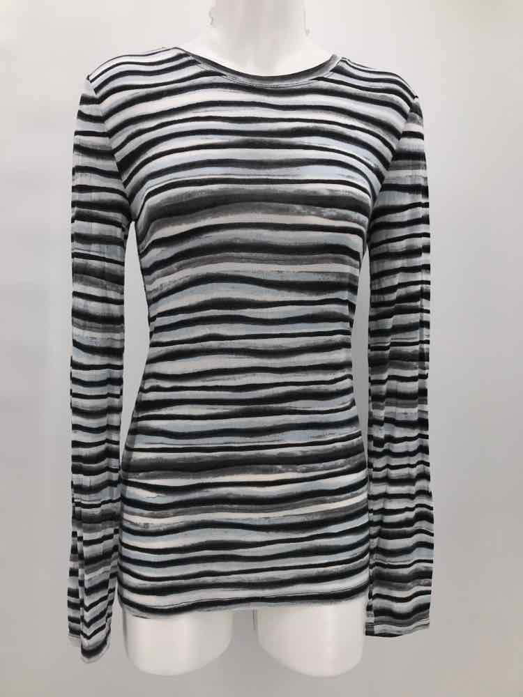 BCBG Blue Size Medium Stripe Sweater