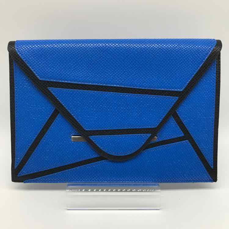 BCBG Blue Snake Grain Clutch Clutch