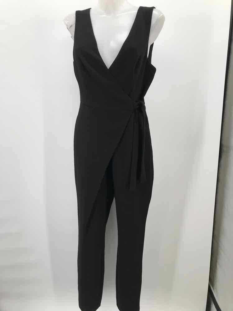 BCBG Generation Black Size 8 Wrap Sleeveless Jumpsuit