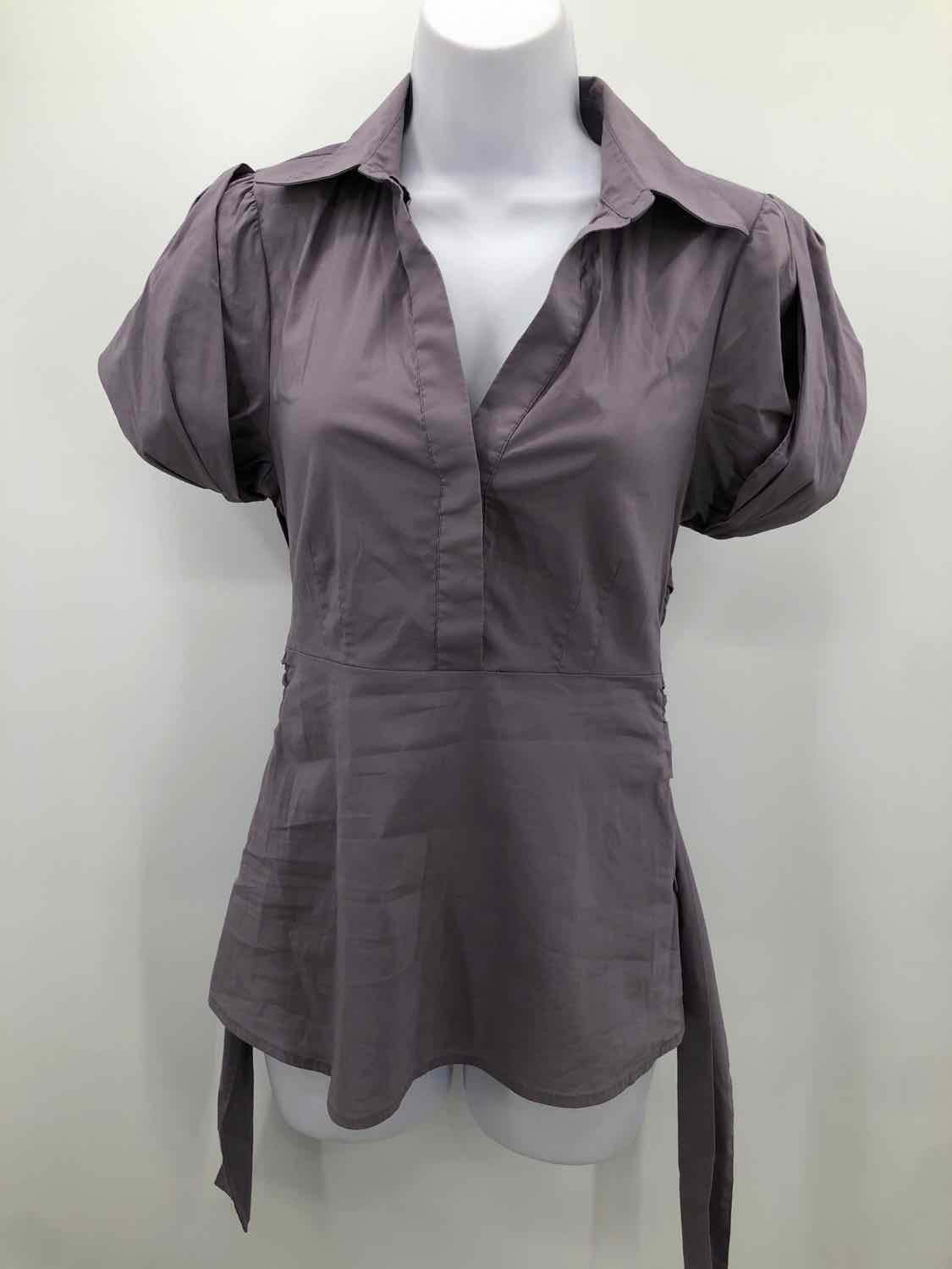 BCBG Purple Size Small Belted Blouse