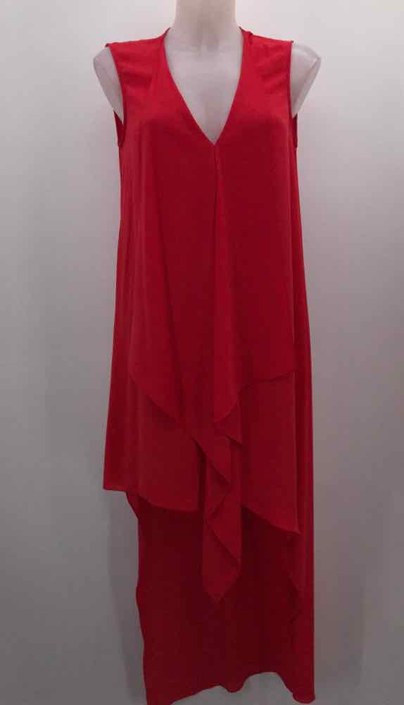 BCBG Red Size Small Hi-Low Sleeveless Dress