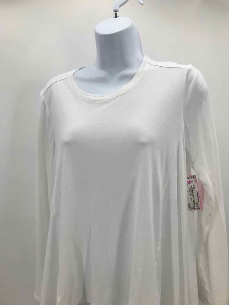 BCBG White Size Small Long Sleeve T-shirt