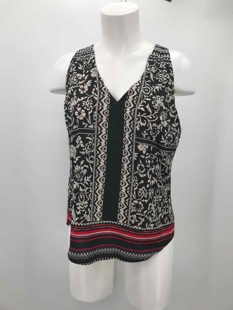 Bebe Black Size Small P Printed Sleeveless Top