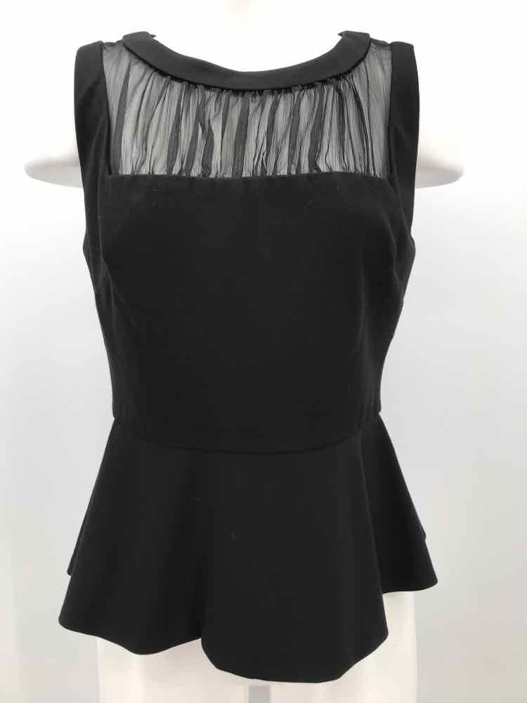 Bebe Black Size Small Peplum Sleeveless Top